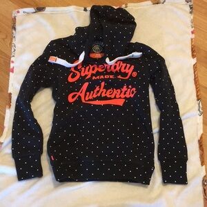Superdry Hoodie polka dot XXS NWOT never worn